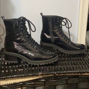 Steve Madden ‘Geneva’ patent leather combat boot